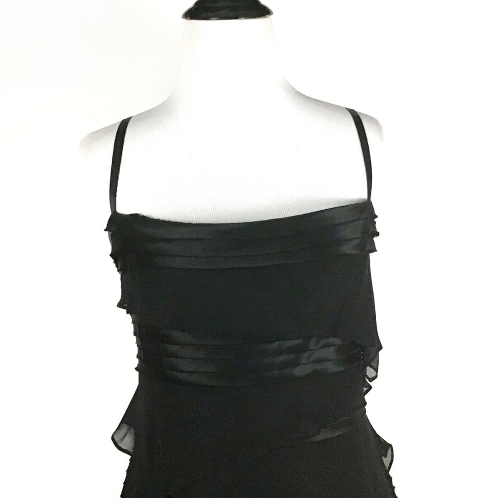 BCBGMaxAzria 100% Silk Tiered Dress Large NWT! - Picture 3 of 8